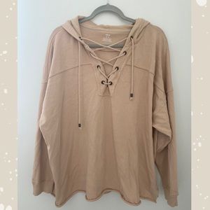 AERIE LACE UP HOODIE